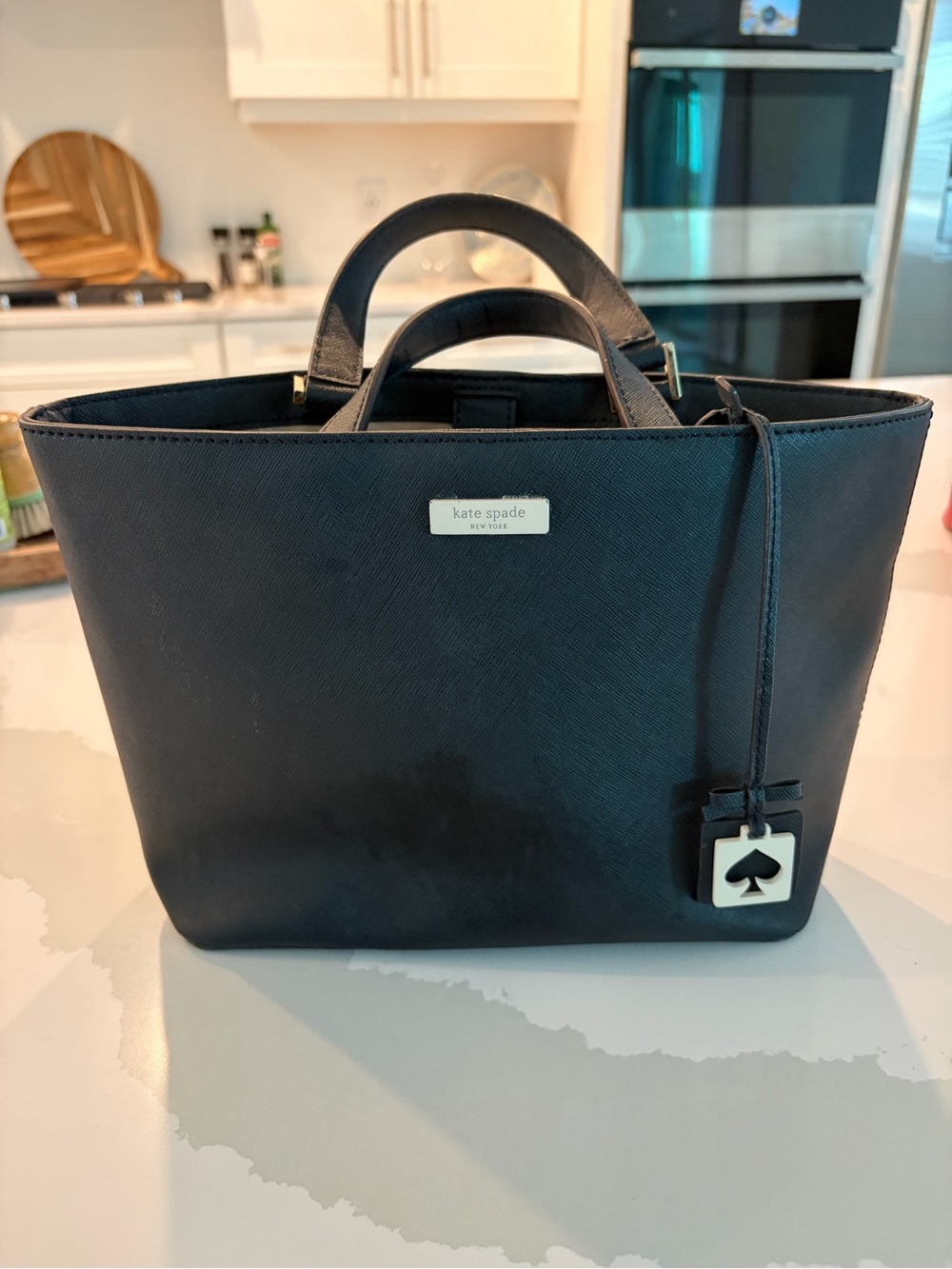 kate spade Black Saffiano Leather Tote